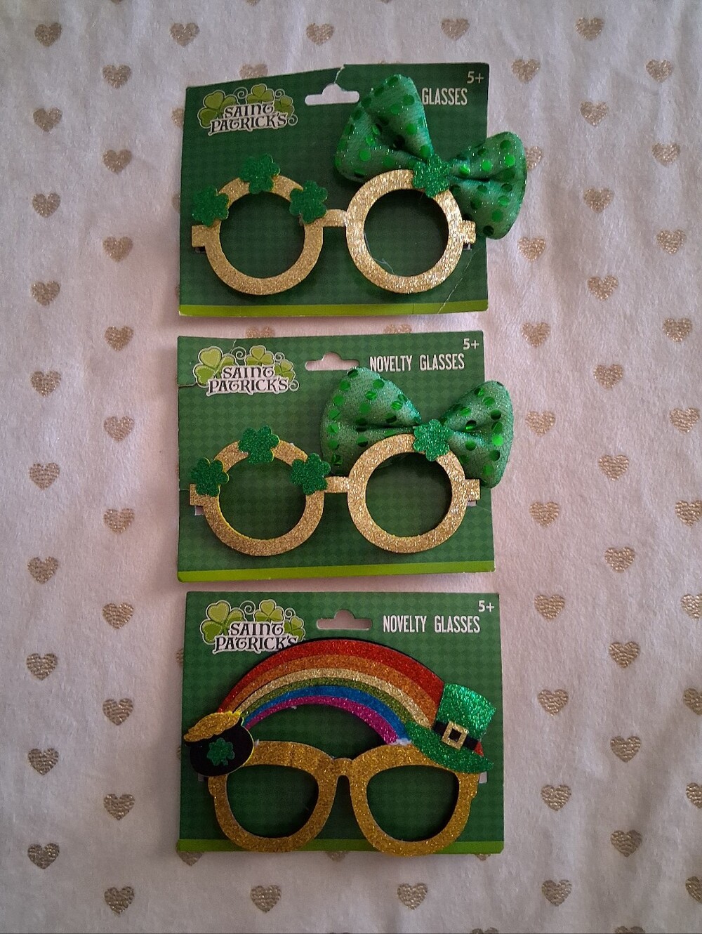✂️ *NWT* St. Patrick's Day Novelty Glitter Glasses